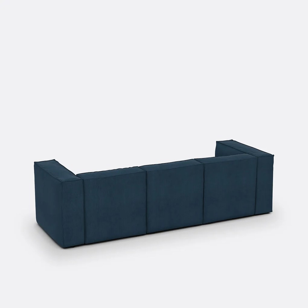 Modulaire bank, 3-zit, ribfluweel, Seven