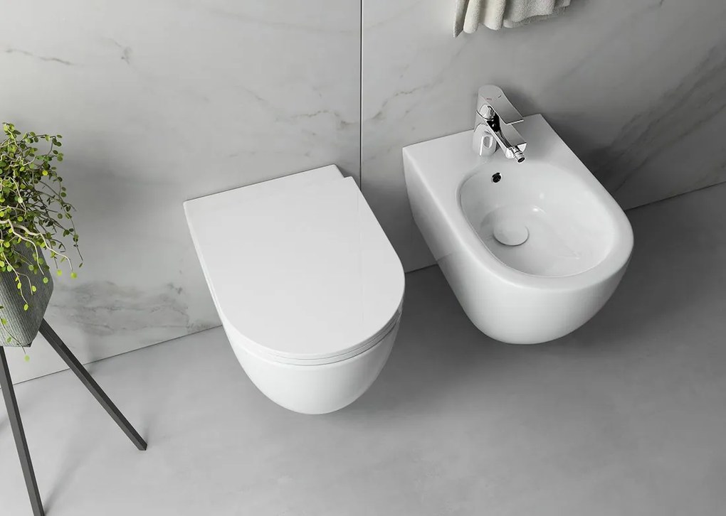 Sapho Infinity toiletpot randloos met softclose zitting wit