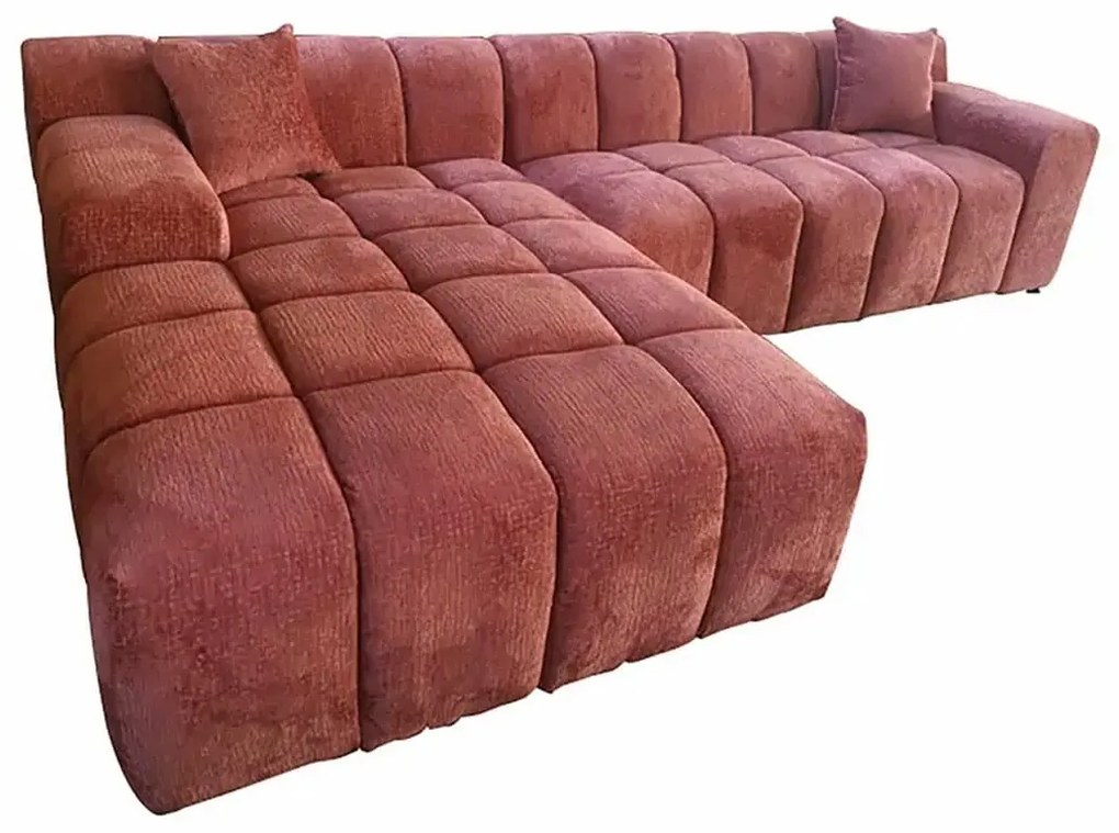 Richmond Interiors Cube Sofa Hoekbank Blush Fusion Roze Lounge Links + 3 Zits