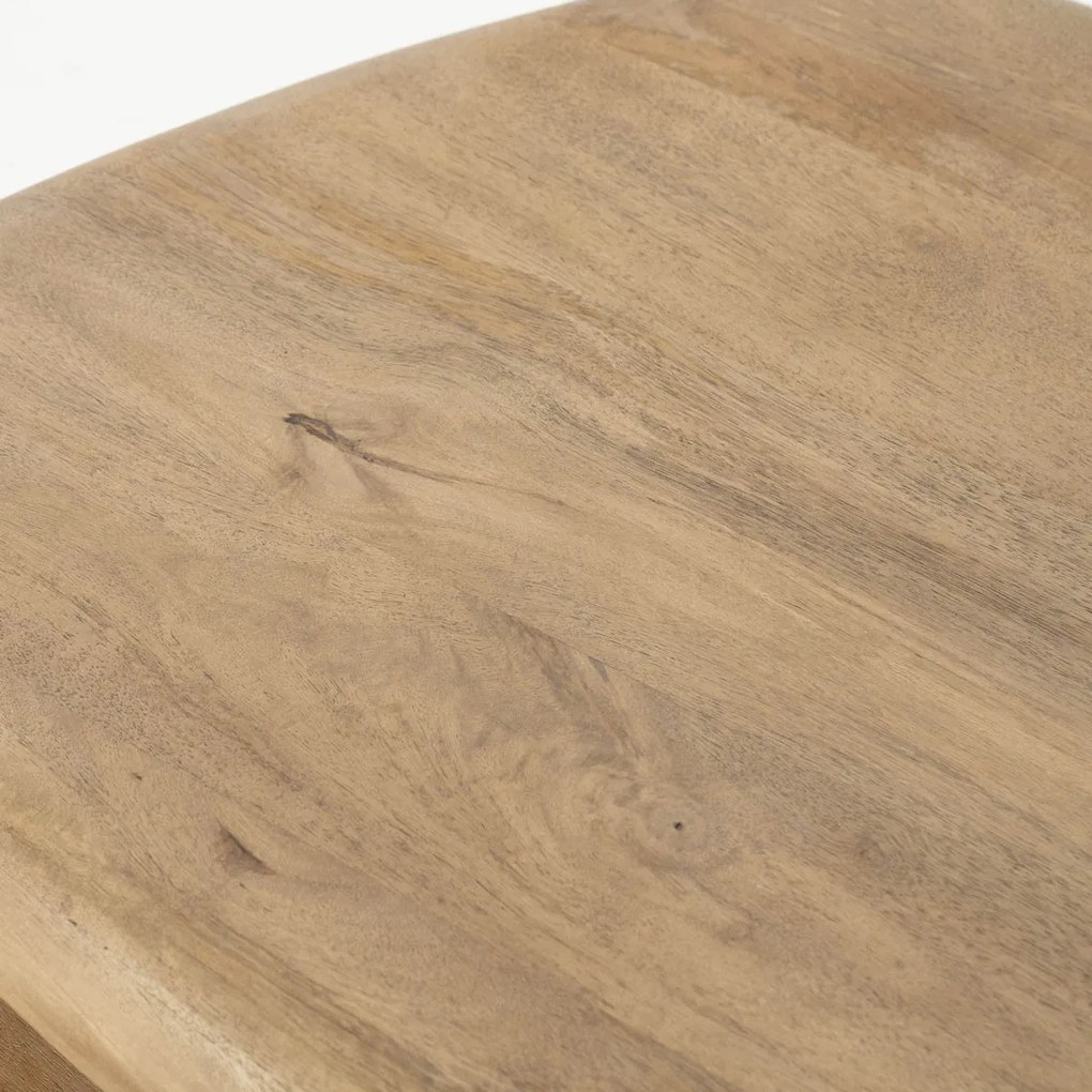 By-Boo Kabo Organische Salontafel Met Plateau Lichtbruin - 100 X 80cm.
