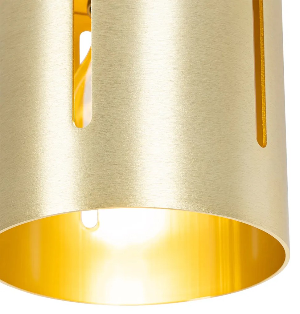 Design plafondlamp goud met lichteffect - Yana Design E27 cilinder / rond Binnenverlichting Lamp
