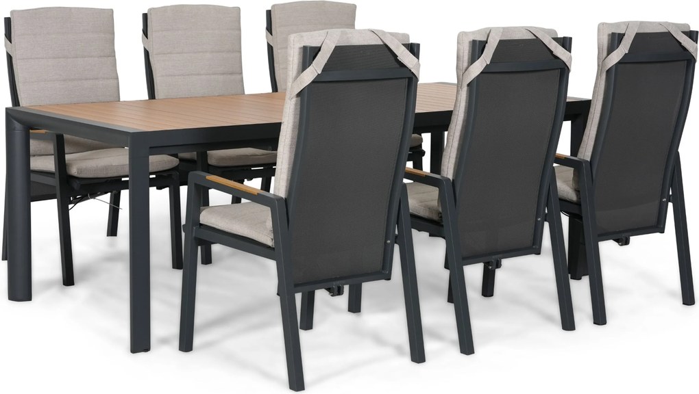 Tuinset 6 personen  Aluminium Grijs Lifestyle Garden Furniture Vivaro/Allungo