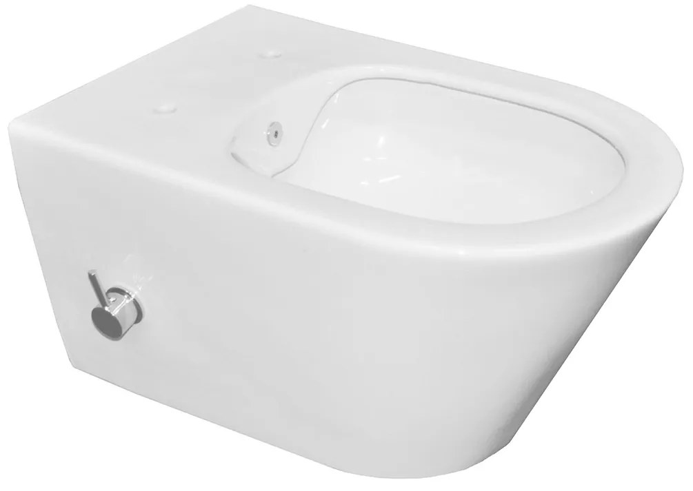 Mueller Manta randloze douche wc inclusief bidet 53cm wit