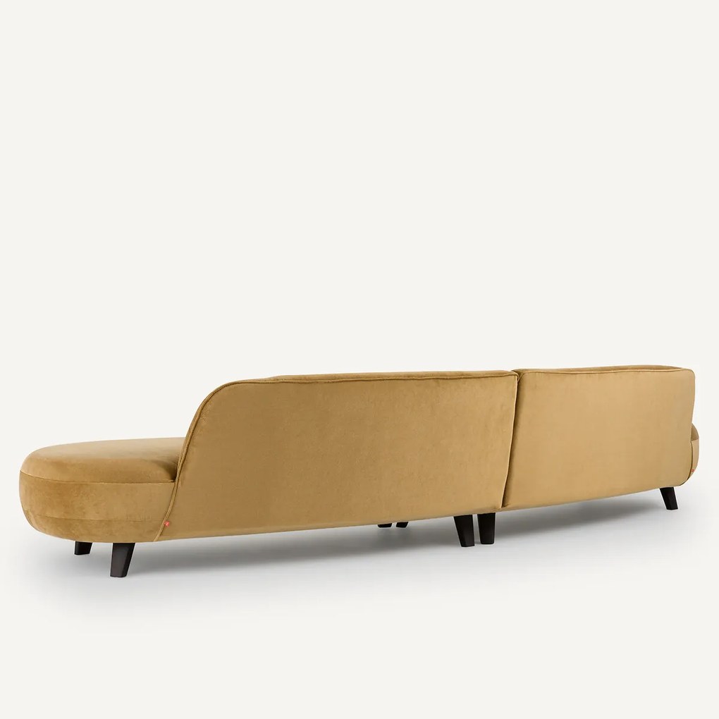 6-zits bank in linnen fluweel, Rosebury, ontwerp Emmanuel Gallina