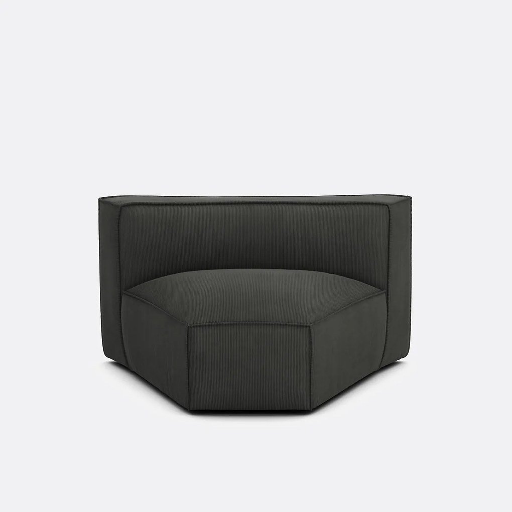 Modulaire open hoek, ribfluweel Seven