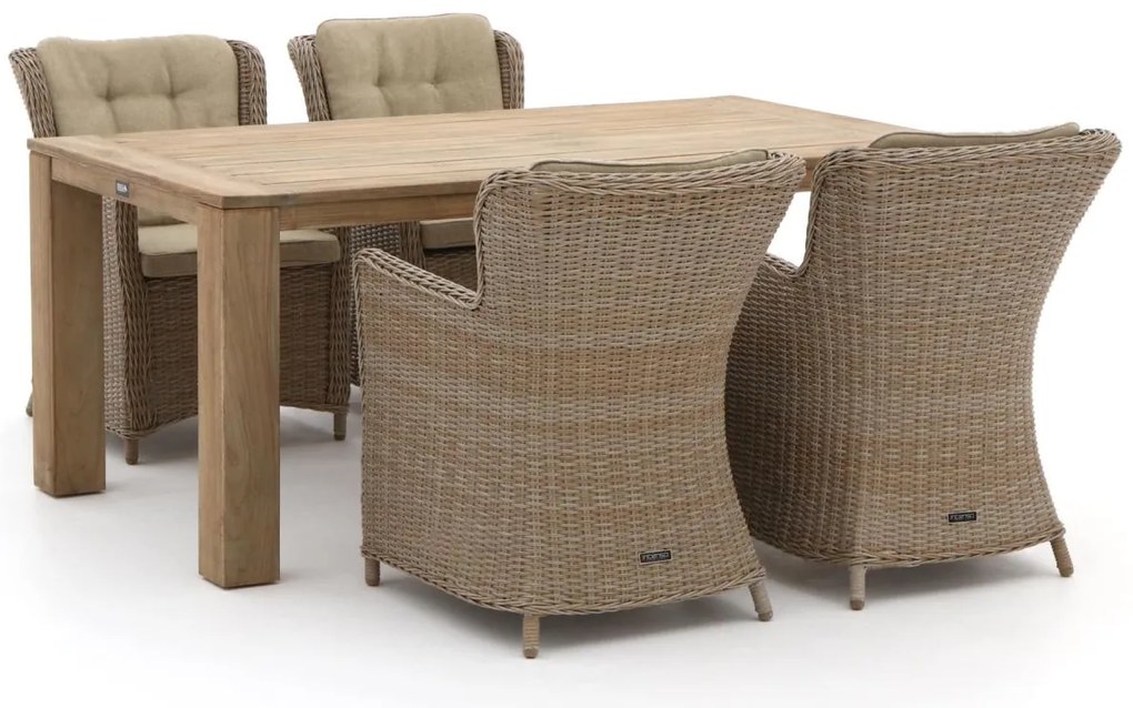 Diningset Intenso  | 4 personen | Tuinset wicker (vlechtwerk) | 5-delig | Kees Smit Tuinmeubelen