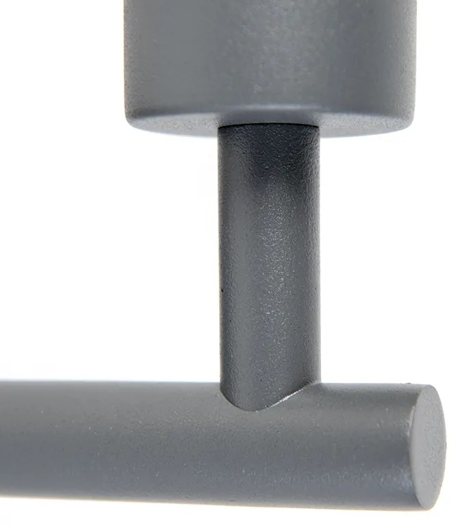 Moderne wandlamp antraciet 1-lichts met schakelaar - Combi Modern E27 rond Binnenverlichting Lamp