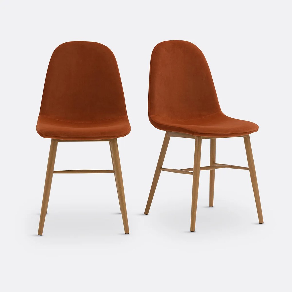 Set van 2 stoelen in fluweel, Polina