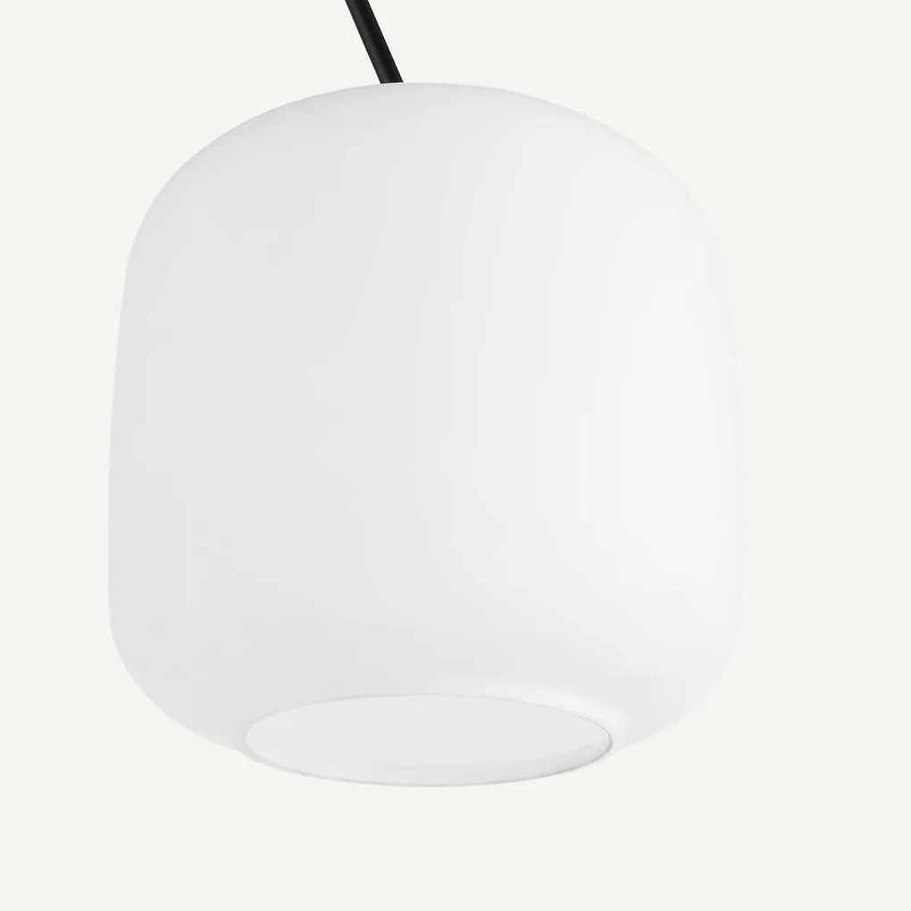 Gebogen staande lamp, opaline en marmer, Elita