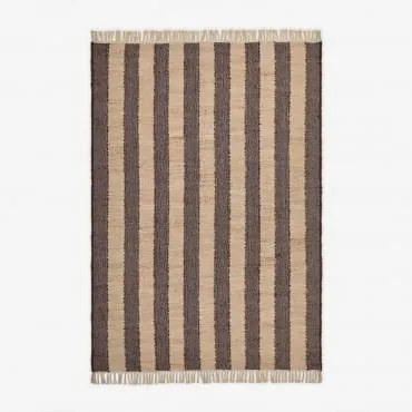 Rechthoekig Vloerkleed Van Jute En Katoen Serilda Bruin – Koffie & 160 X 230 Cm - Sklum