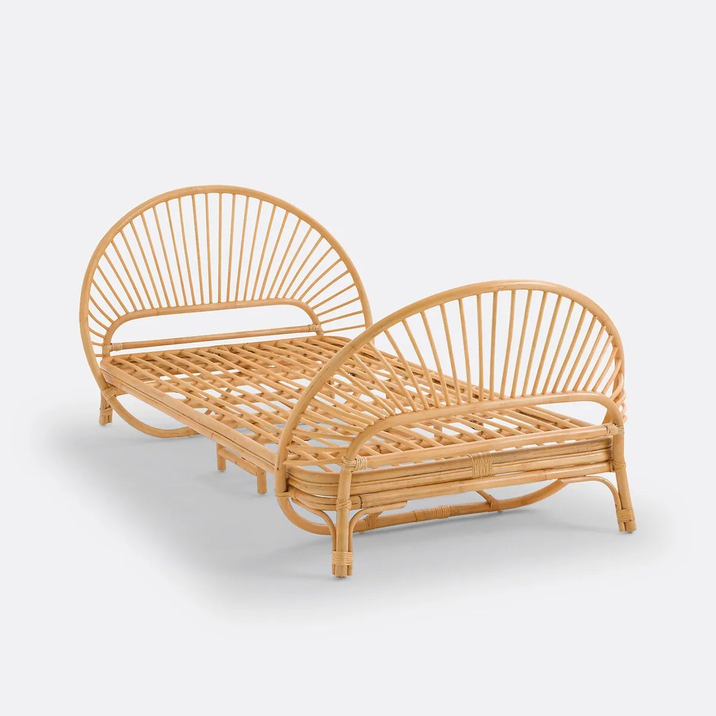Bed en bedbodem in rotan, Sielo