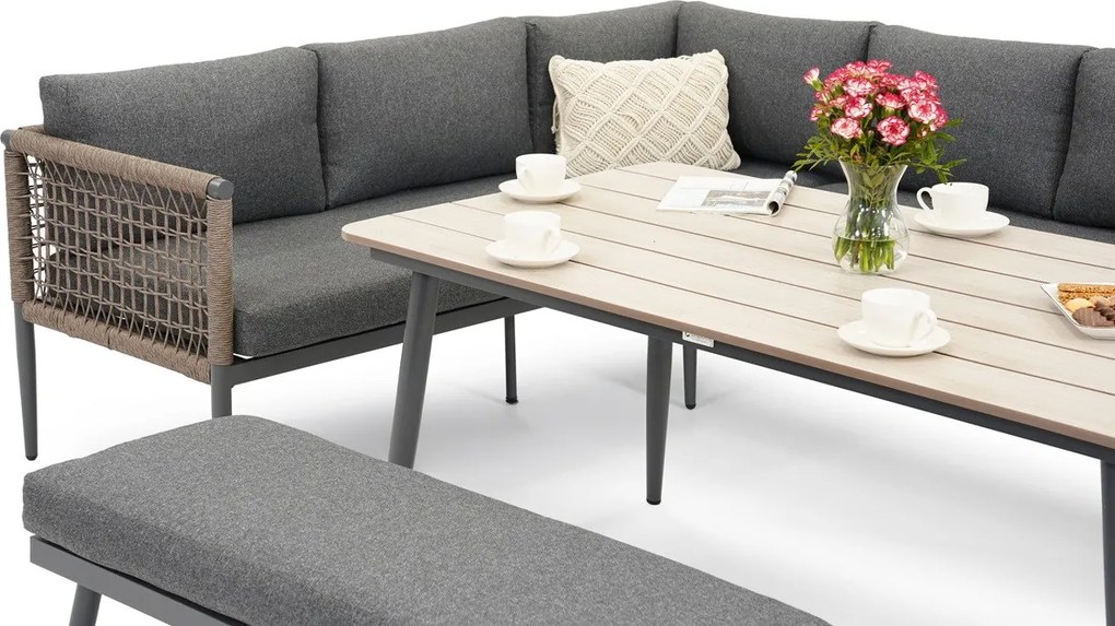 Aluminium tuinmeubelset Mindoro Garden Point antraciet