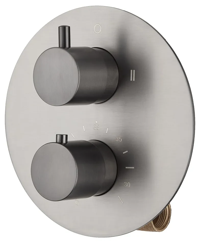 Saniclear Iron inbouw regendouche rond met 30cm hoofddouche en muurarm verouderd ijzer - gunmetal