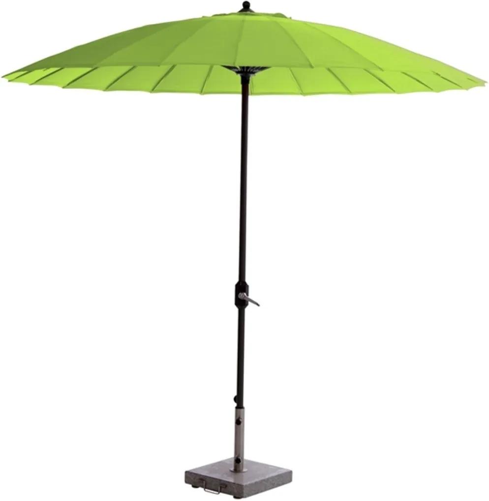 Manilla parasol doorsnede 250 cm carbon black light green