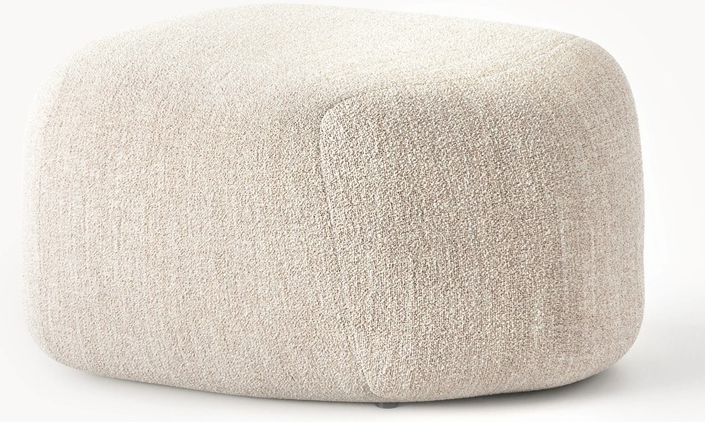 Ovale bouclé poef Wolke