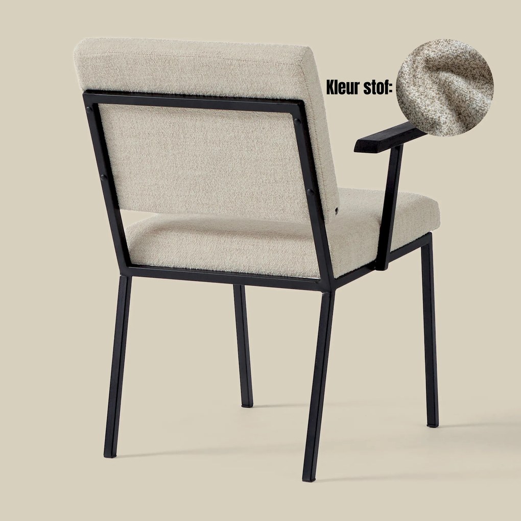 PEPP Interiors Soho Beige Eetkamerstoel Met Armleuningen