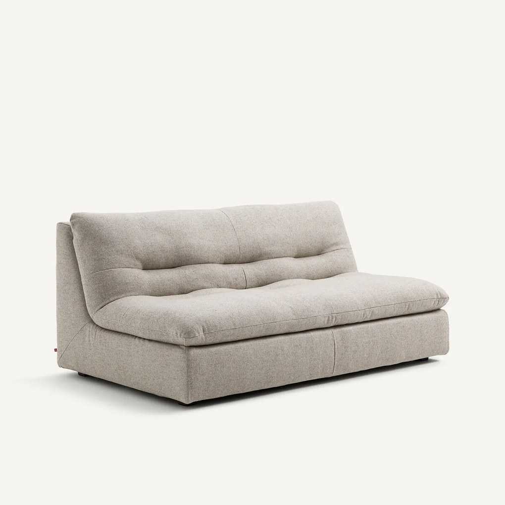 Modulaire 3-zitsbank in viscose met structuur en linnen, GIULIANO