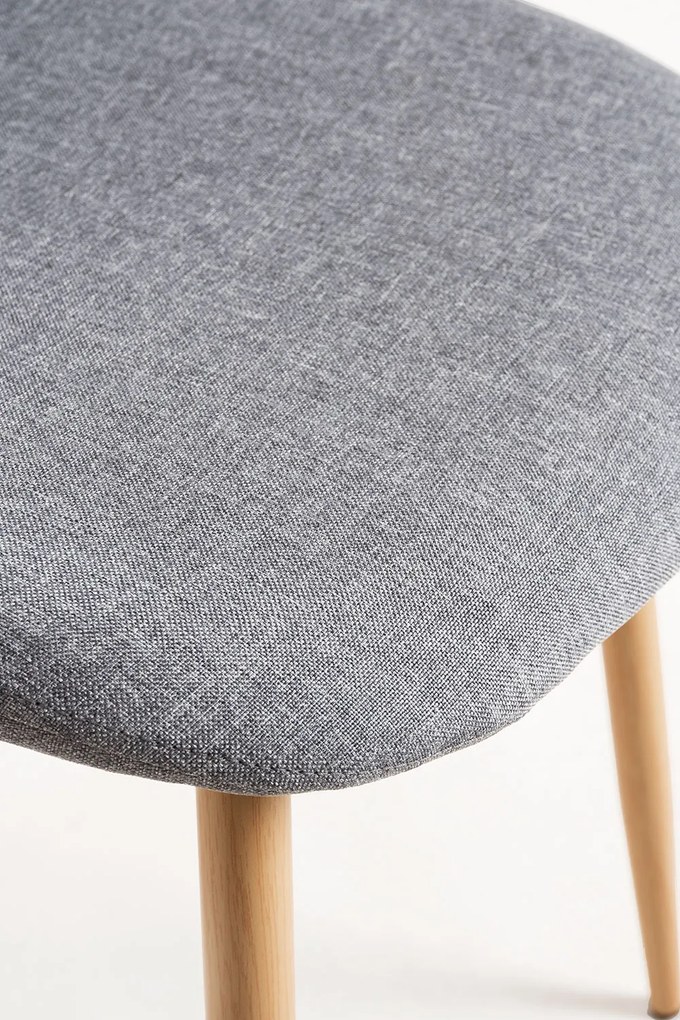Set 4 Teok Stoffen Stoelen