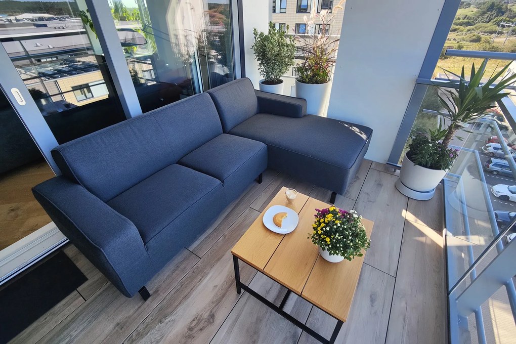Boavista/Toronto loungebank chaise longue - Sooty - 3-delig - links