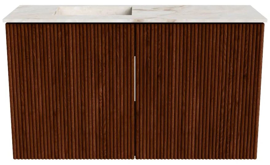 Mondiaz Joya DLux 70cm toiletmeubel ruby met wastafel faye links zonder kraangat frappe