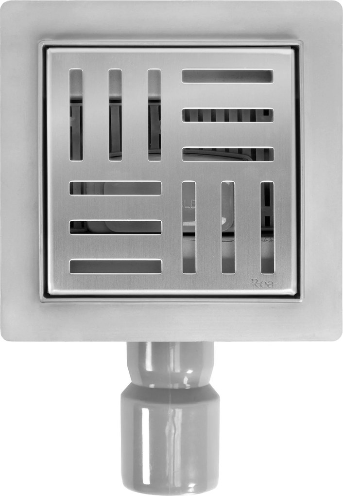 Lineaire afvoer REA CROSS Brush Steel 12x12