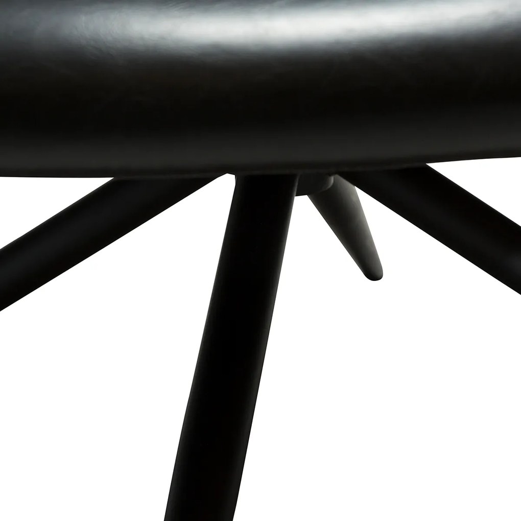 Dan-Form Gaia Draaibare Design Lounge Stoel Zwart Kunstleer