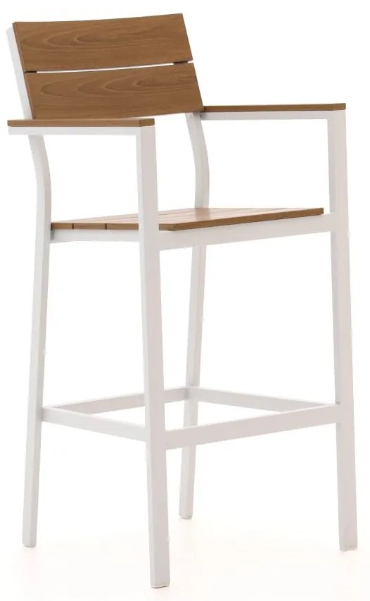 Barkruk tuin | Bellagio  Fidenza | Aluminium/Polywood | Wit | Tuinstoel | Kees Smit Tuinmeubelen