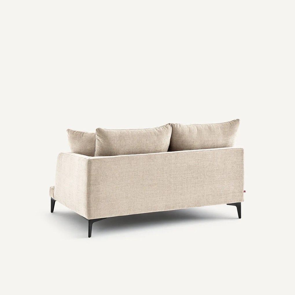 Halve bank, 2-zit van polyester en katoen, MODERNISTE