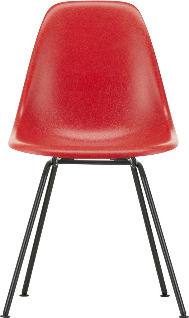 Vitra Eames DSX Fiberglass stoel met zwart onderstel Classic red