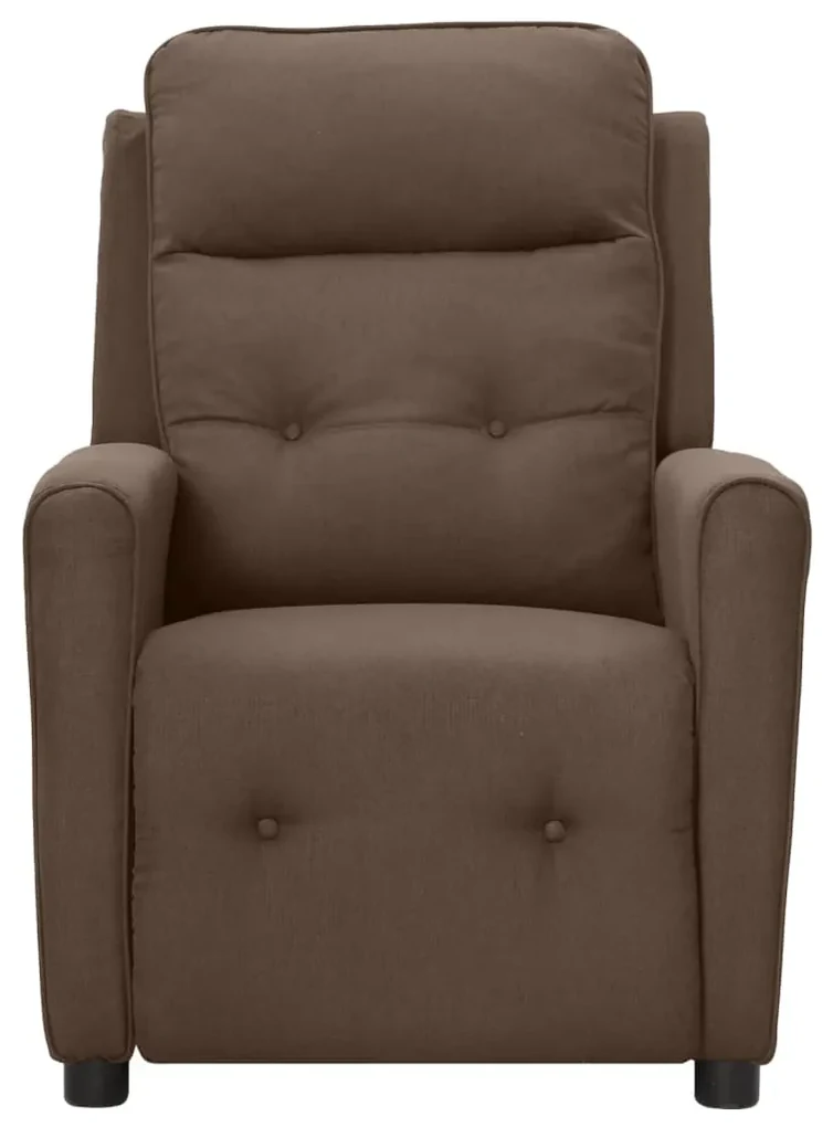 vidaXL Fauteuil verstelbaar stof bruin