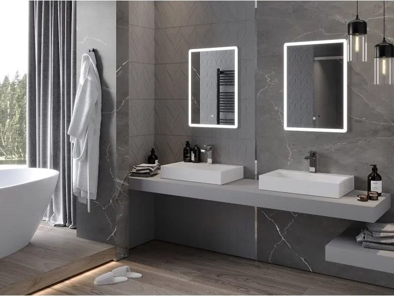 Mexen Navia verlicht badkamer spiegel 50 x 70 cm, LED 6000K, anti-condens - 9803-050-070-611-00