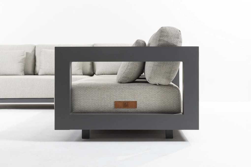 4 Seasons Outdoor Metropolitan chaise loungeset SALE Loungeset houtkleur weerbestendig