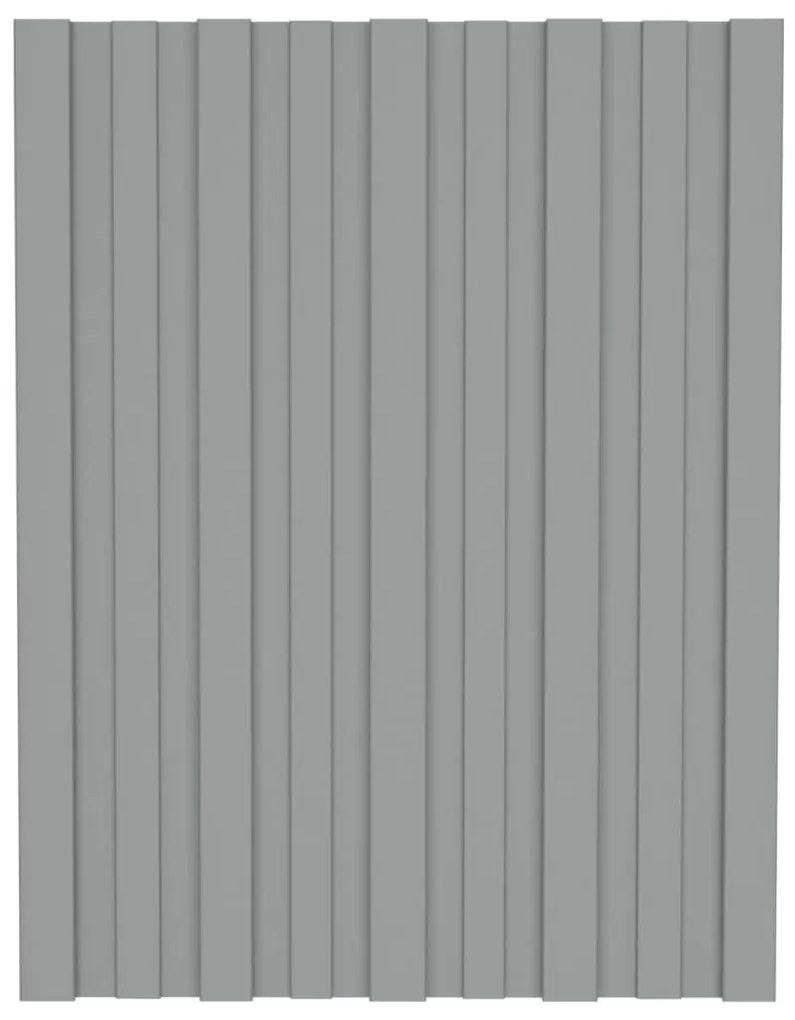 vidaXL Dakpanelen 12 st 60x45 cm gegalvaniseerd staal grijs