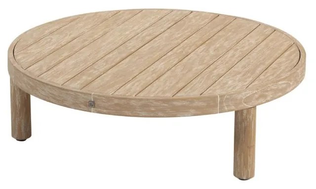 4 Seasons Outdoor Sem loungetafel geborsteld teak Ø 80 x 25 cm SALE      houtkleur weerbestendig