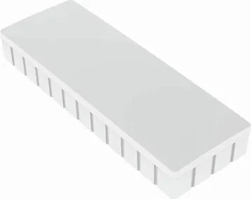 Magneet solid, ft 54 x 19 mm, wit, doos van 10 stuks