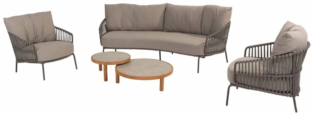 4 Seasons Outdoor Capalbio 3-zits loungebank terre  Loungebank    bruin weerbestendig