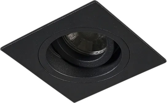 Smart inbouwspot zwart vierkant incl. Wifi GU10 - Chuck