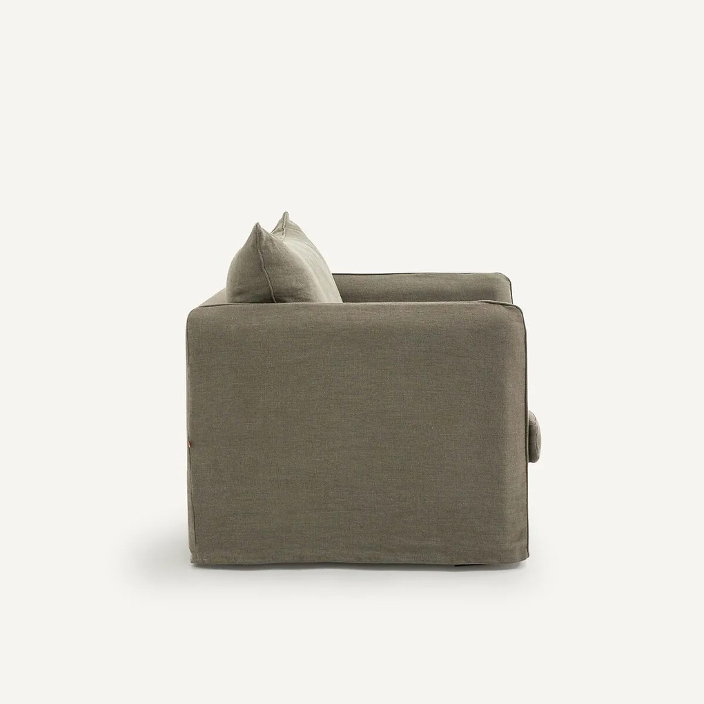 Fauteuil XL in dik stonewashed linnen, Neo Chiquito