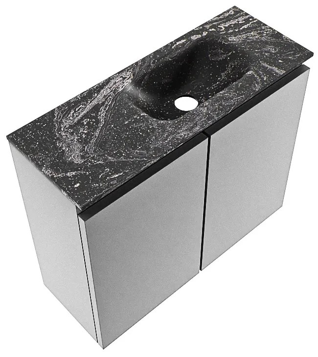 Mondiaz Ture DLux toiletmeubel 60cm plata met wastafel lava rechts zonder kraangat