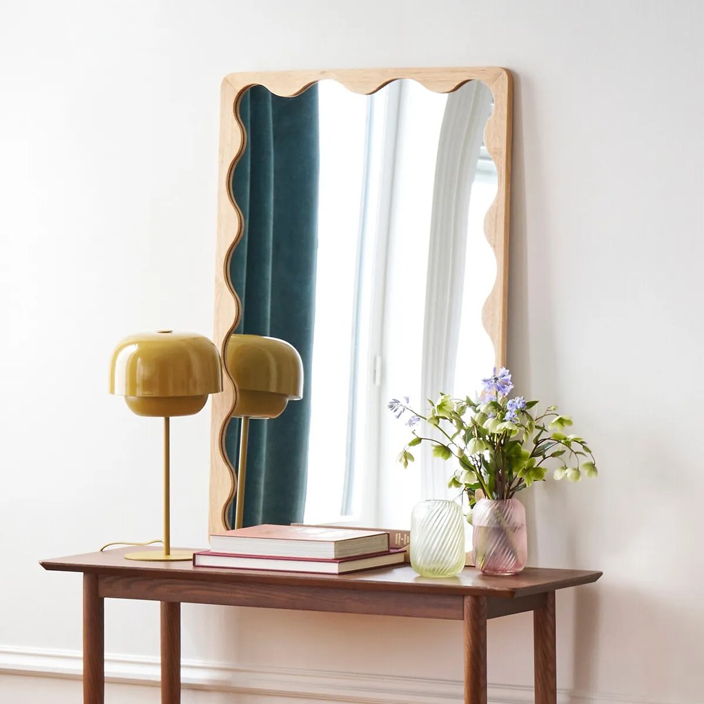 Spiegel met golvend frame, hoogte 91 cm, Lia