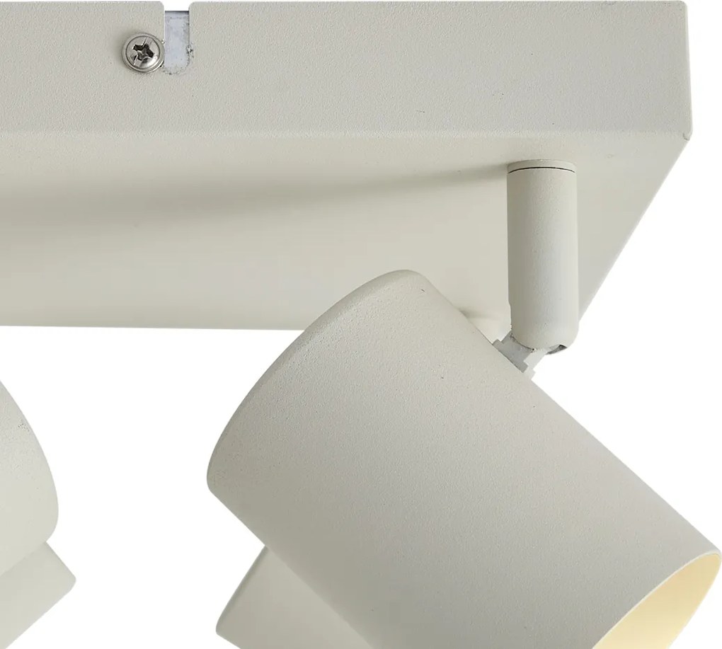 Moderne plafondspot beige 4-lichts kantelbaar - Jeana