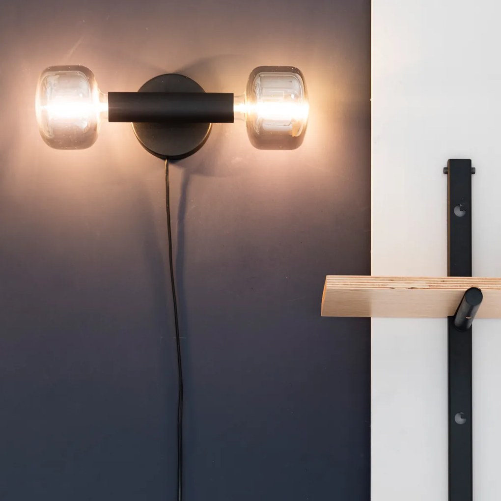 Zuiver Hawk Design Wandlamp Mat Zwart