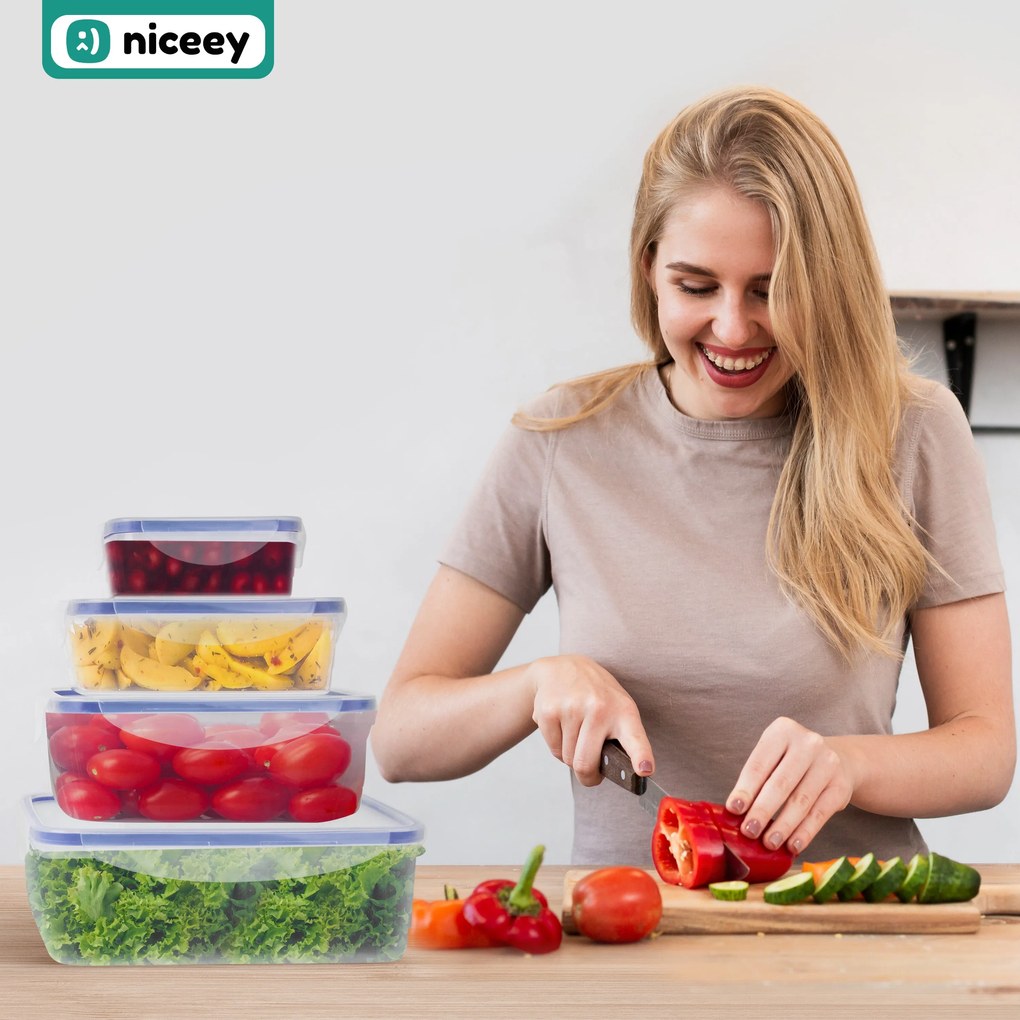 Niceey Meal Prep Bakjes - Set van 8 - Plastic