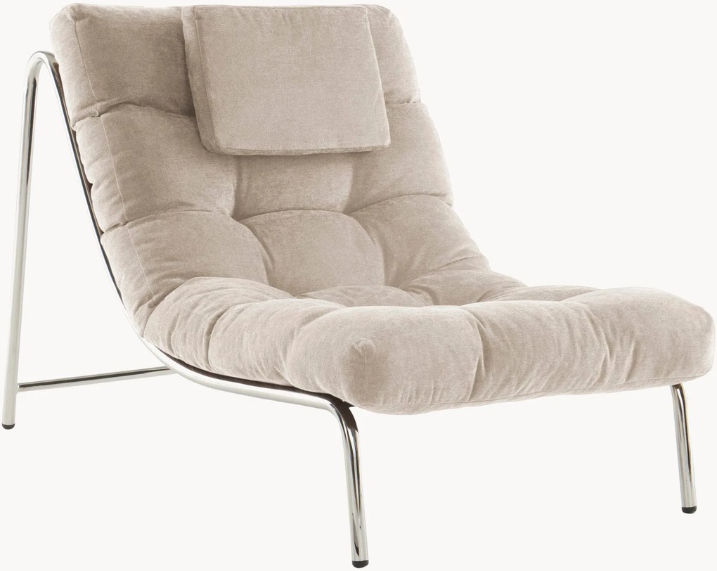 Gestoffeerde loungefauteuil Burleson met stalen frame