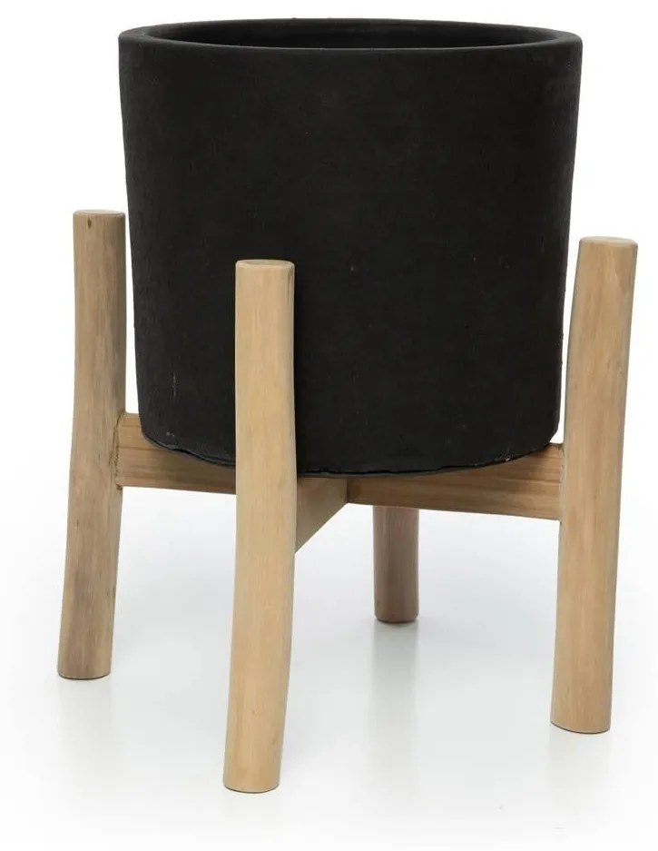 Plantenhouder Charcoal Low | Bazar Bizar