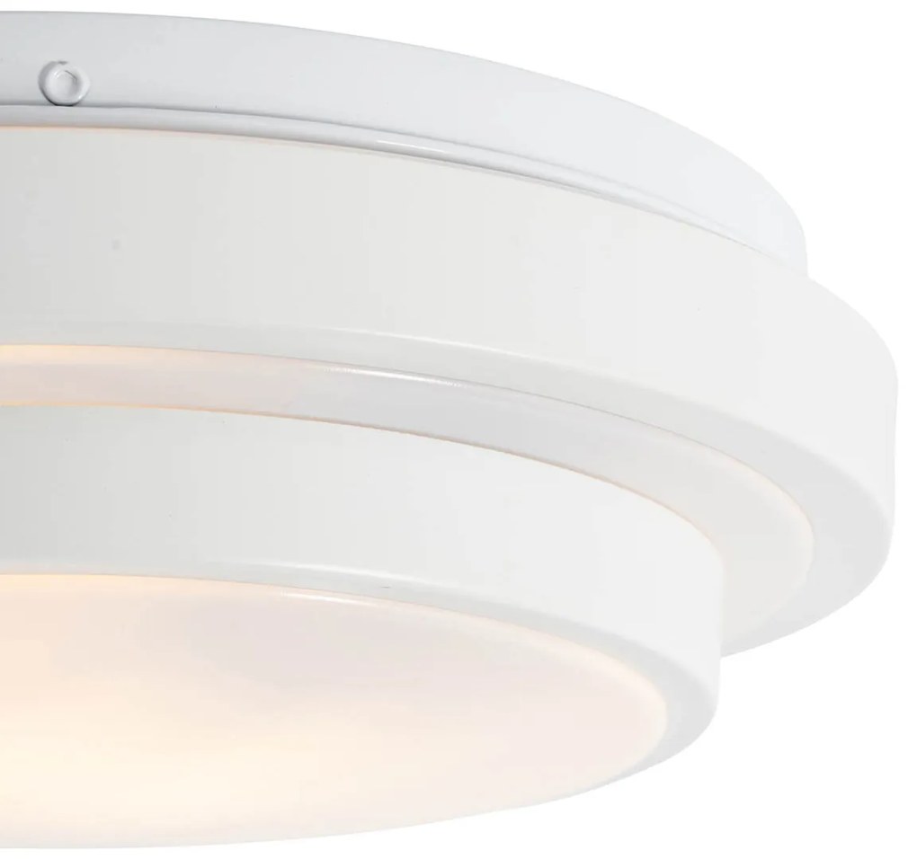 Buitenlamp Moderne plafondlamp wit 25 cm IP44 - Walden Modern E27 IP44 Buitenverlichting rond Lamp