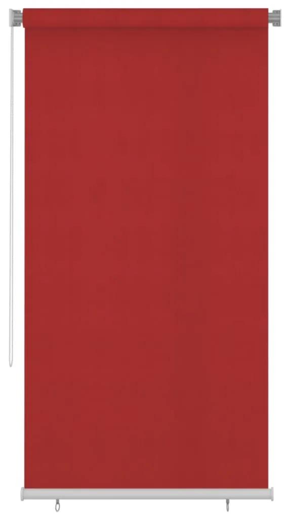 vidaXL Rolgordijn voor buiten 120x230 cm HDPE rood