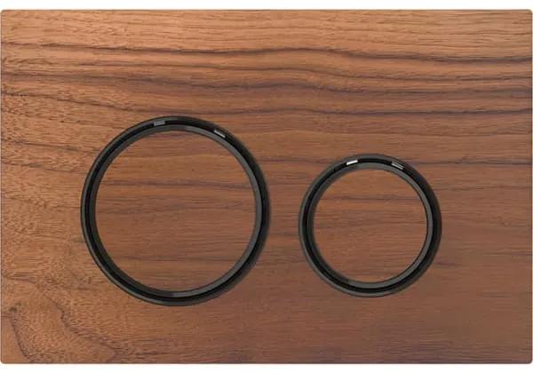 Geberit Sigma 21 bedieningsplaat - ring zwart - amerikaans noten