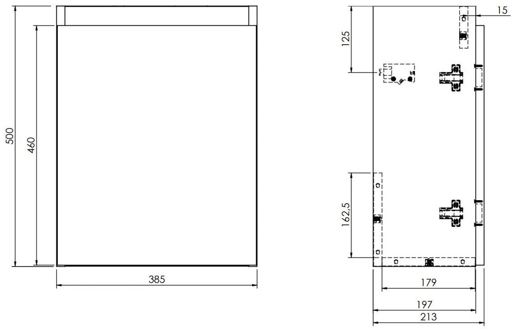 Fontana White Travertin Micro Marble toiletmeubel 40cm zwart mat