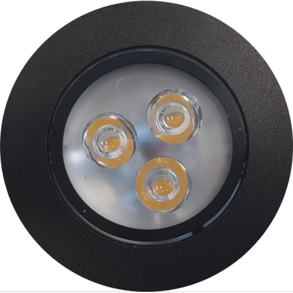 Inbouw Spotlamp Sanimex 85x45 mm Inclusief Armatuur en Gu10 3 Watt Zwart (5 stuks)